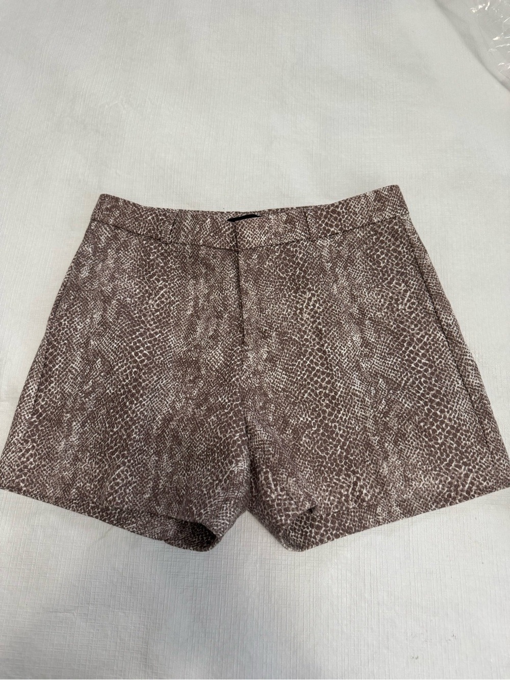 Banana Republic Taupe Snake-Print High Waist Shorts